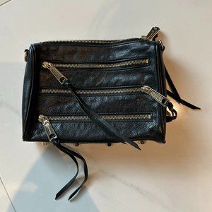Rebecca Minkoff Black 5-Zip Medium Crossbody Bag